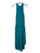 Ramy Brook Size XS Teal Silk Sleeveless Smocked Waist Button Back Midi Dress Teal / XS