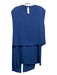 Tibi Size 0 Blue Triacetate Sleeveless Assymetric Key hole Layered Dress Blue / 0