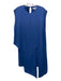 Tibi Size 0 Blue Triacetate Sleeveless Assymetric Key hole Layered Dress Blue / 0