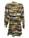 Maria Cher Size XS Yellow, Blue, Multi Cotton Abstract Print V Neck Dress Yellow, Blue, Multi / XS