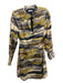 Maria Cher Size XS Yellow, Blue, Multi Cotton Abstract Print V Neck Dress Yellow, Blue, Multi / XS