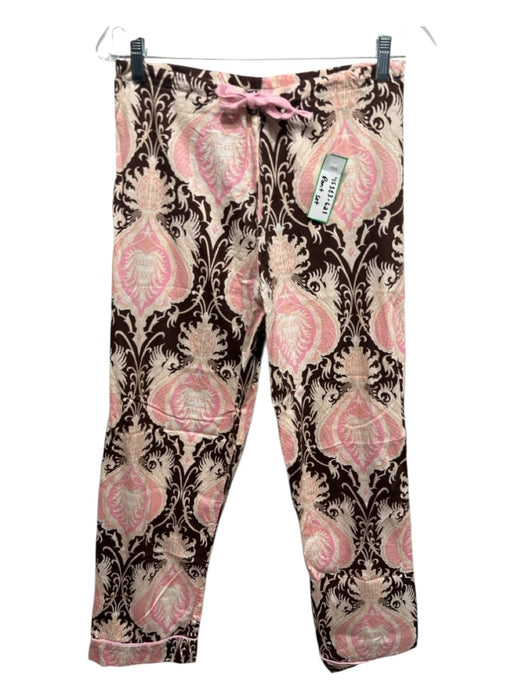 Bed Head Size Petite Brown, Pink, Multi Cotton All Over Print Button Up Pant Set Brown, Pink, Multi / Petite