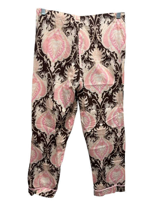 Bed Head Size Petite Brown, Pink, Multi Cotton All Over Print Button Up Pant Set Brown, Pink, Multi / Petite