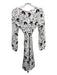 Charlotte Brody Size XS White, Red, Green Silk Long Sleeve Floral Print Dress White, Red, Green / XS