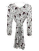 Charlotte Brody Size XS White, Red, Green Silk Long Sleeve Floral Print Dress White, Red, Green / XS