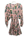 Rhode Size XS Pink, Green, Multi Cotton floral print Peplum Long Sleeve Dress Pink, Green, Multi / XS