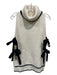 Intermix Ivory & Black Wool & Cashmere Knit Turtle Neck Shawl Ivory & Black / P