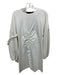 Tibi Size 0 White Rayon Blend Ruffle Detail Open Back Back Zip Long Sleeve Dress White / 0