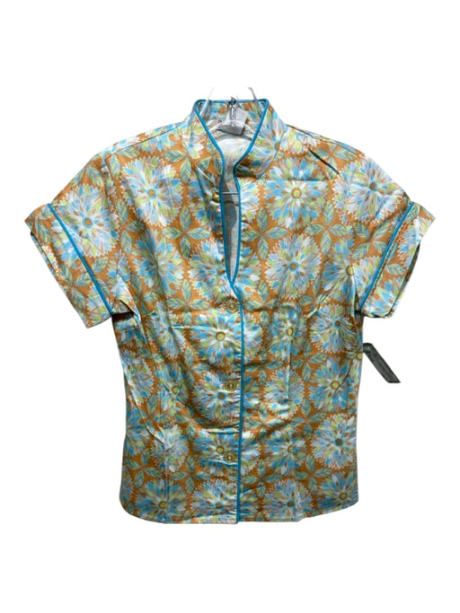 Bed Head Size Petite Orange, Blue, Multi Cotton All Over Print Pant Set Orange, Blue, Multi / Petite