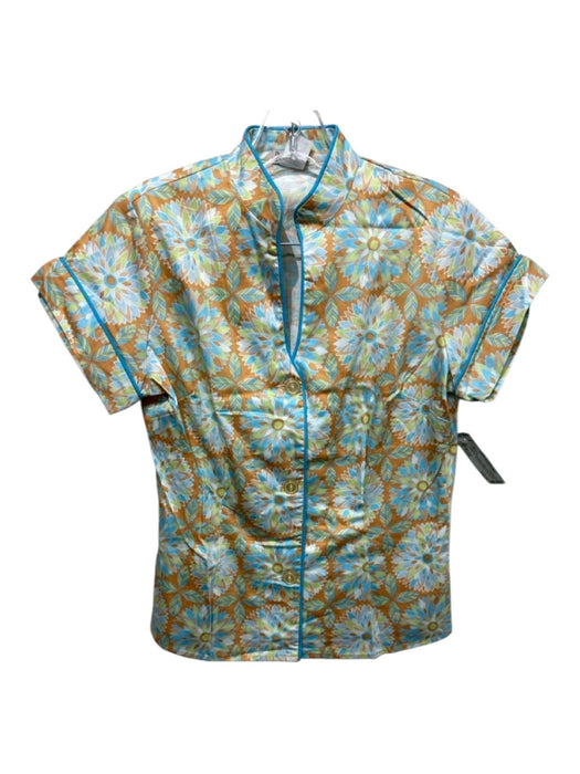 Bed Head Size Petite Orange, Blue, Multi Cotton All Over Print Pant Set Orange, Blue, Multi / Petite