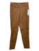 Max & Moi Size 34 Brown Lambskin Elastic Waist Pants Brown / 34