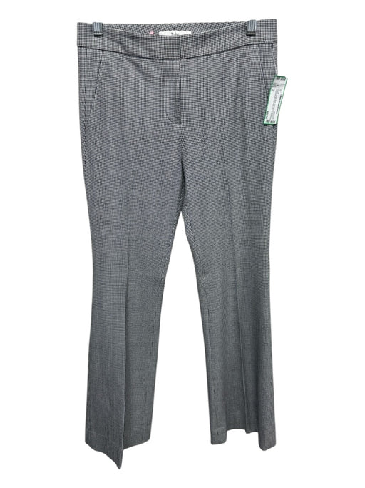 Tibi Size 0 BLack, White, Blue Polyester & Rayon Houndstooth High Rise Pants BLack, White, Blue / 0