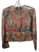 Veronica Beard Size 0 Beige, Red, Multi Polyester Sequined All Over Print Top Beige, Red, Multi / 0