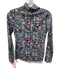 Hunter Bell Size XS Black, Green, Multi Polyester Mock Neck Floral Print Top Black, Green, Multi / XS