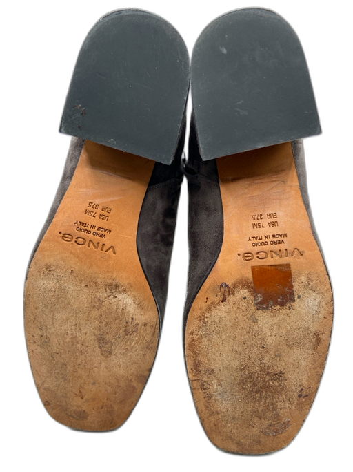 Vince Shoe Size 7.5 Gray Suede Side Zip Square Toe Ankle High Booties Gray / 7.5