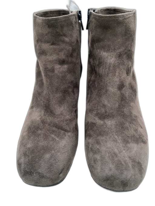 Vince Shoe Size 7.5 Gray Suede Side Zip Square Toe Ankle High Booties Gray / 7.5
