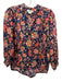 Trovata Birds of Paradis Size XS Navy, Orange & Multi Cotton Long Sleeve Top Navy, Orange & Multi / XS