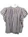Trovata Birds of Paradis Size XS Blue, Red & White Cotton Vertical Stripes Top Blue, Red & White / XS
