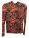 Chufy Size XS Orange, Black & Multi Viscose Long Sleeve Paisley Mock Neck Top Orange, Black & Multi / XS