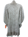 Ulla Johnson Size P Cream & Taupe Merino Wool Knit Zebra Mock Neck Dress Cream & Taupe / P