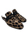 Sophique Shoe Size 38 Beige, Brown & Black Suede Square Toe Leopard Slide Flats Beige, Brown & Black / 38
