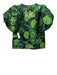 Pomander Place Size XS Green & Black Polyester Blend Short Balloon Sleeve Top Green & Black / XS