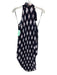 Self Portrait Size 2 Navy, Pink & White Polyester Sleeveless Box Print Top Navy, Pink & White / 2