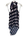 Self Portrait Size 2 Navy, Pink & White Polyester Sleeveless Box Print Top Navy, Pink & White / 2