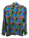 La Double J Size XS Green, Purple & Multi Silk Long Sleeve floral & leaves Top Green, Purple & Multi / XS
