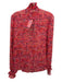 Saloni Size 0 Pink, Orange & Black Silk Long Sleeve Spotted Button Up Top Pink, Orange & Black / 0