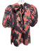 Ulla Johnson Size 0 Pink, Blue & Multi Silk Short Balloon Sleeve Tie Dye Top Pink, Blue & Multi / 0