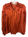 Ulla Johnson Size 0 Rust Orange Polyester Long Bell Sleeve Ruffle Detail Top Rust Orange / 0