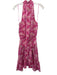 A.L.C. Size 0 Pink, White & Red Silk Sleeveless Floral Smock Neck Dress Pink, White & Red / 0