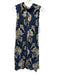SeeByChloe Size 34 Blue, Tan & Black Polyester Sleeveless Lace Overlay Dress Blue, Tan & Black / 34