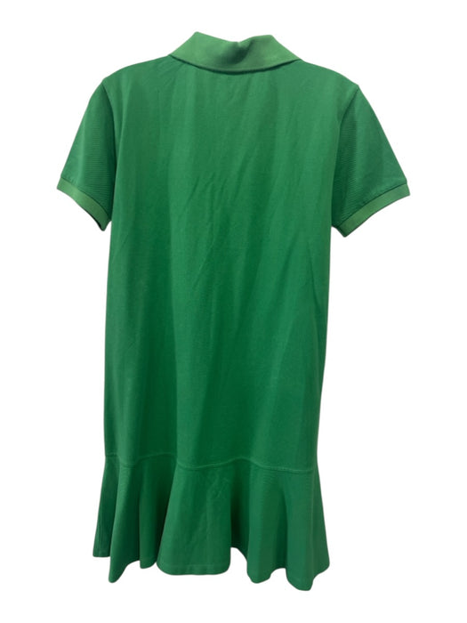 Tuckernuck Size XS Green Cotton Short Sleeve Pique 1/4 Button Above Knee Dress Green / XS