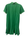 Tuckernuck Size XS Green Cotton Short Sleeve Pique 1/4 Button Above Knee Dress Green / XS