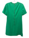 Alice + Olivia Size XS Green Polyester Short Sleeve Patch Pocket Shift Dress Green / XS