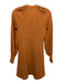 SeeByChloe Size 34 Burnt Orange Polyester Long Sleeve Crepe V Neck Dress Burnt Orange / 34
