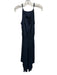 Calypso Size XS Navy Polyester Sleeveless Smocked Waist Hankerchief Hem Dress Navy / XS