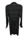 Theory Size P Black & White Silk Long Sleeve Spotted Long Sleeve Front Tie Dress Black & White / P