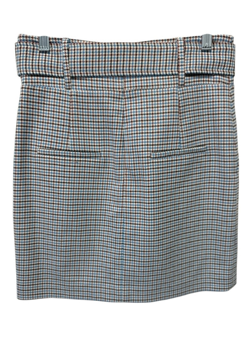 Veronica Beard Size 2 Light Blue, Brown & Black Polyester Blend High Waist Skirt Light Blue, Brown & Black / 2