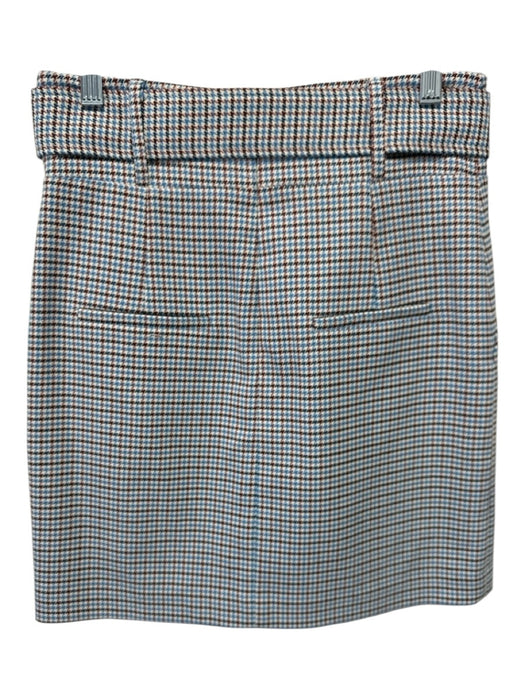 Veronica Beard Size 2 Light Blue, Brown & Black Polyester Blend High Waist Skirt Light Blue, Brown & Black / 2