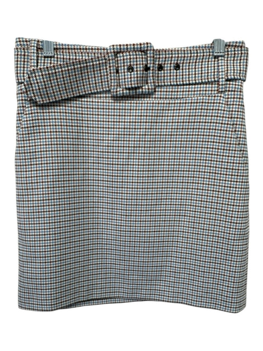 Veronica Beard Size 2 Light Blue, Brown & Black Polyester Blend High Waist Skirt Light Blue, Brown & Black / 2