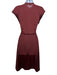 Sies Marjan Size 0 Burgundy Polyester & Viscose Sleeveless Contrast Stitch Skirt Burgundy / 0