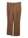Derek Lam Size 0 Tan, Brown & Black Cotton Blend Houndstooth High Rise Pants Tan, Brown & Black / 0