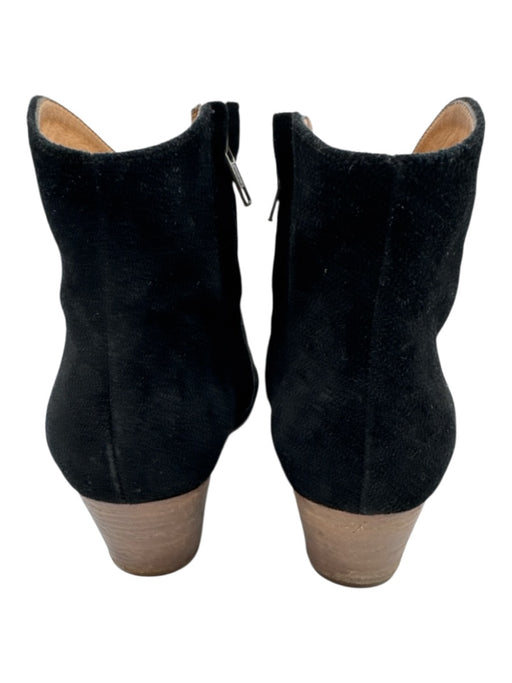 Isabel Marant Etoile Shoe Size 38 Black Suede Pointed Toe Side Zip Ankle Booties Black / 38
