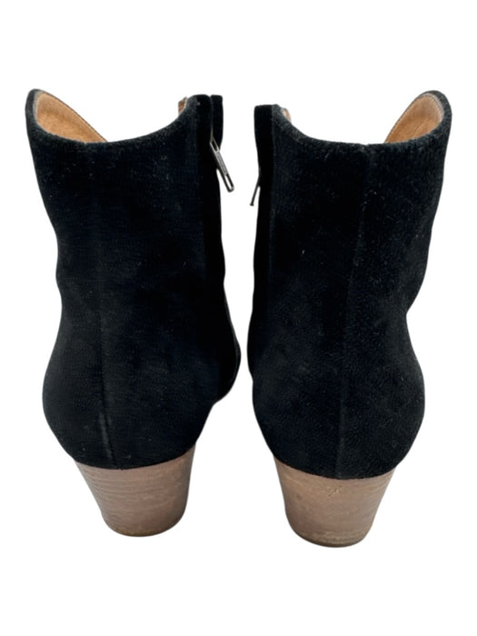 Isabel Marant Etoile Shoe Size 38 Black Suede Pointed Toe Side Zip Ankle Booties Black / 38