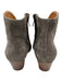 Isabel Marant Etoile Shoe Size 38 Gray Suede Pointed Toe Side Zip Ankle Booties Gray / 38