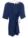 Alice + Olivia Size 0 Navy Blue Polyester & Viscose Short Sleeve Back Zip Dress Navy Blue / 0