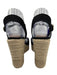 Castaner Shoe Size 38 Black & Beige Canvas Espadrille Ankle Buckle Wedges Black & Beige / 38